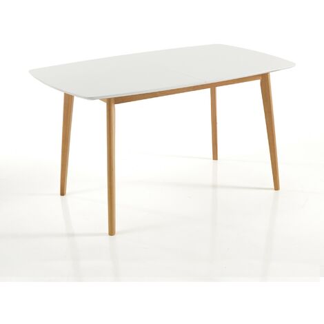 Tavolo allungabile CAYER WHITE / WOOD