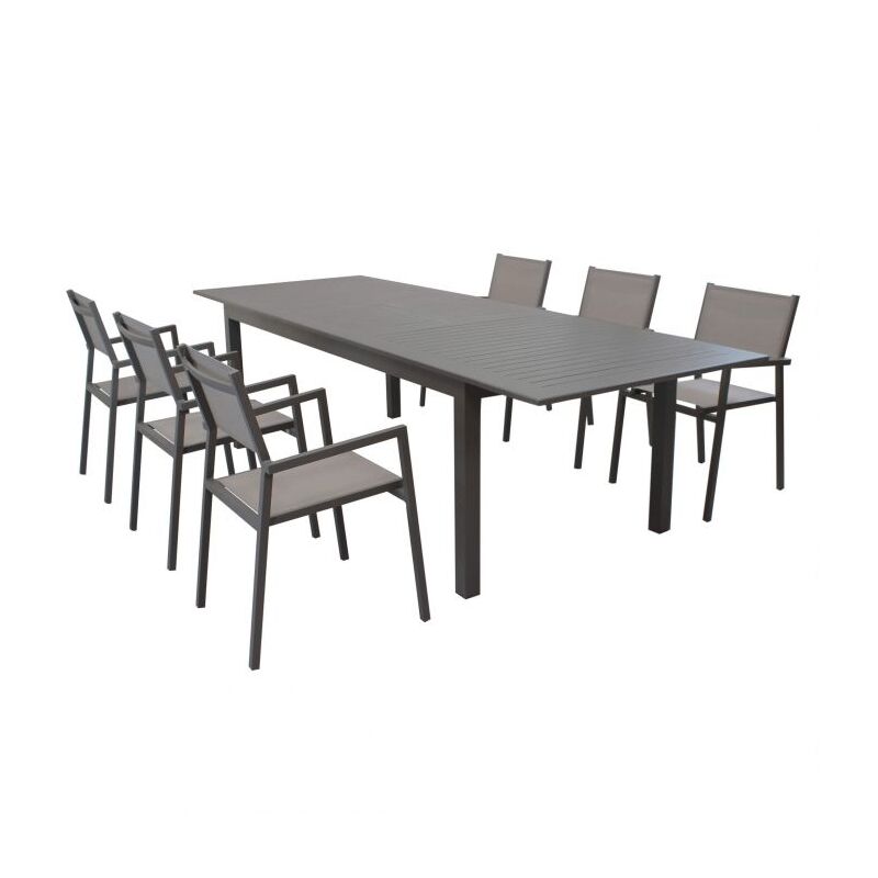 MilaniHome - Tavolo Rettangolare Allungabile In Alluminio Bianco E Polywood Tort