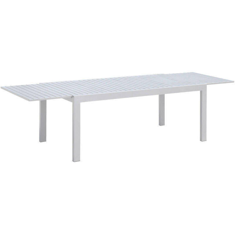 Giordanoshop - Tavolo Allungabile da Giardino 100x180/240x75 cm in Alluminio Bianco