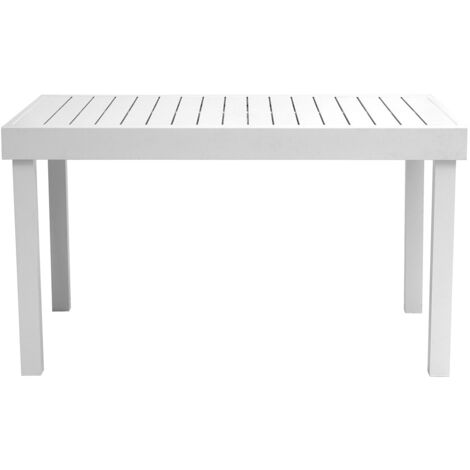 Tavolo Allungabile da Giardino 135/270x90x75 cm Montecatini in Alluminio Bianco