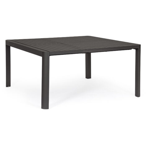 Tavolo Allungabile da Giardino 149x97/149x77.5 cm in Alluminio Kiplin Antracite