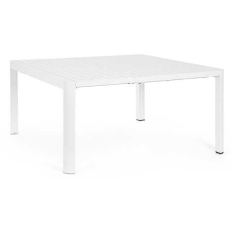 Tavolo Allungabile da Giardino 149x97/149x77.5 cm in Alluminio Kiplin Bianco