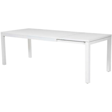 Tavolo Allungabile da Giardino 160/220x90xh76 cm in Alluminio New Boston Bianco