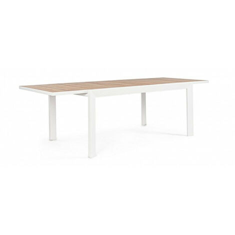 Tavolo Allungabile da Giardino 160-240x100x75h cm Belmar Bianco