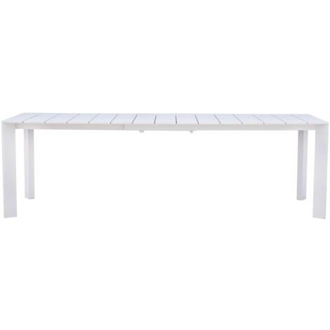 Tavolo Allungabile da Giardino 165/250x90x75 cm Anzio in Alluminio Bianco
