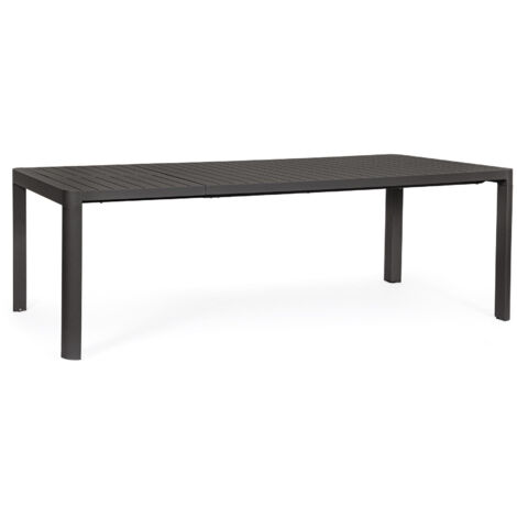 Tavolo Allungabile da Giardino 180/240x100x77.5 cm in Alluminio Kiplin Antracite