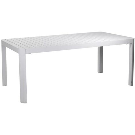 Tavolo Allungabile da Giardino 180/240x100xh75 cm in Alluminio Cleveland Bianco