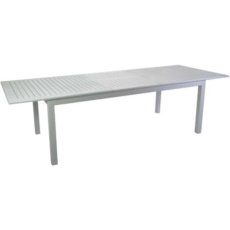 Tavolo Allungabile da Giardino 220/280x100xh75 cm in Alluminio Monterey Bianco