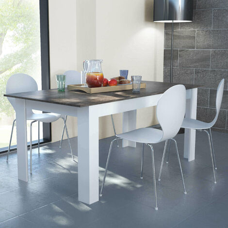 Tavolo allungabile da interno in nobilitato bilaminato 160/200x90x75h cm Bogotà -  DarkGrey