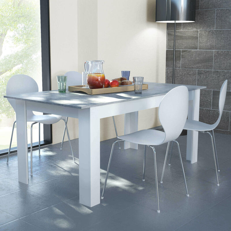 Tavolo allungabile da interno in nobilitato bilaminato 160/200x90x75h cm Bogotà - LightGrey