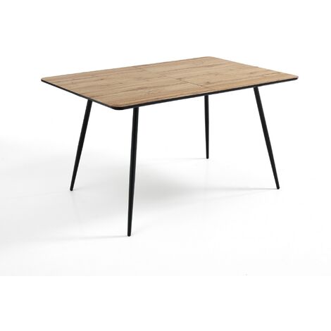 Tavolo allungabile effetto legno finitura rovere cm. H.76xP.80xL.120