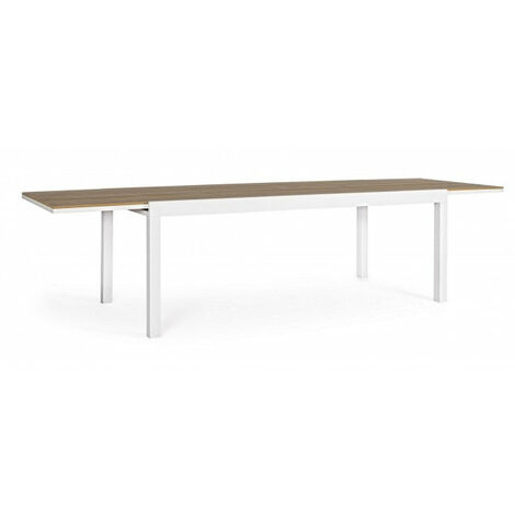 Tavolo Allungabile Elias 200-300x95 cm Bianco in Alluminio