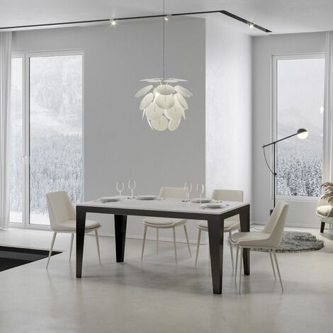 Tavolo allungabile fino a 420 cm FLAME Evolution 160 con piano finitura Bianco