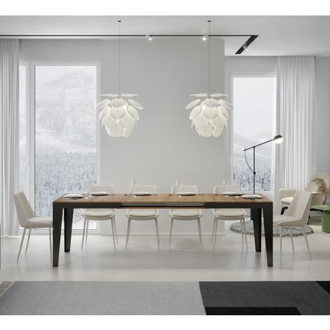 Tavolo allungabile fino a 440 cm FLAME Evolution 180 con piano finitura Quercia Natura
