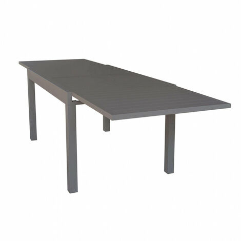 Tavolo Allungabile Hawaii 135/270x90x75 h cm in Alluminio Taupe
