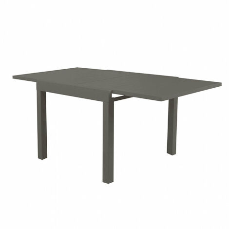 Tavolo Allungabile Hawaii 90/180x90x75 h cm in Alluminio Taupe
