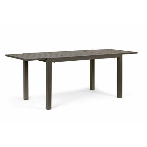 Tavolo Allungabile Hilde 140-210x77 cm Coffee in Alluminio