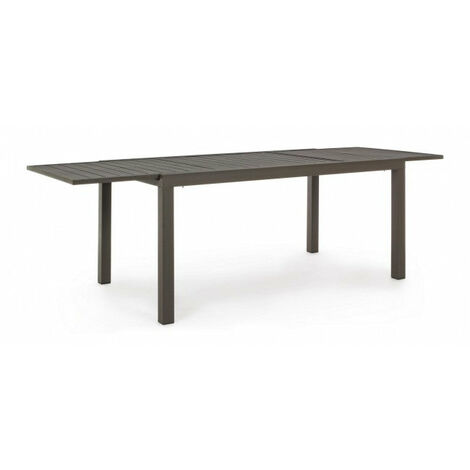 Tavolo Allungabile Hilde 160-240x90 cm Coffee in Alluminio