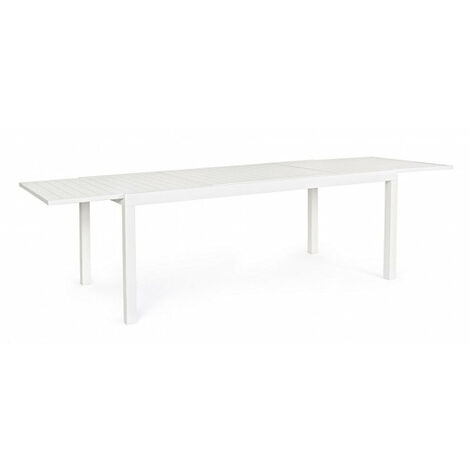 Tavolo Allungabile Hilde 200-300x100 cm Bianco in Alluminio