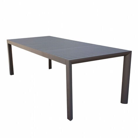 Tavolo Allungabile Houston 160/240x100x74 h cm in Alluminio Taupe