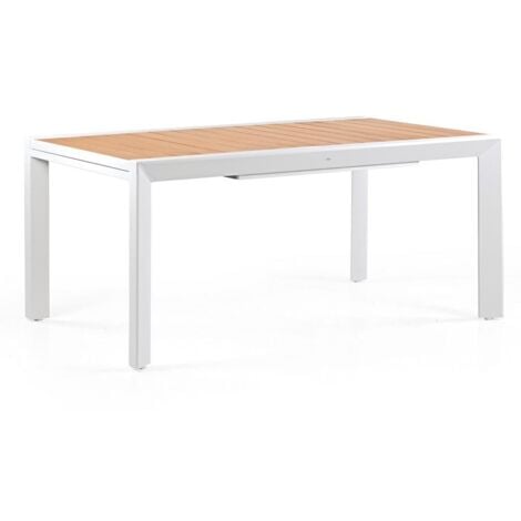 Tavolo allungabile in alluminio e legno 160/260x100x075- Olbia