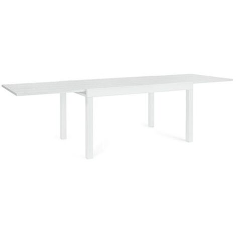 Tavolo allungabile in alluminio effetto legno 90x135-270 Cliv YES - Bianco