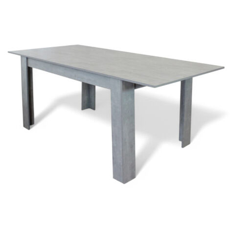 Tavolo allungabile in melamina grigio 90x140/190xH78 cm Temme