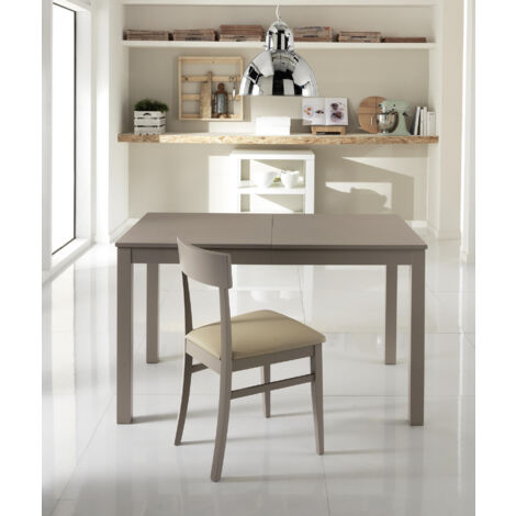 Tavolo allungabile in melaminico tortora 130/210x80x76h cm