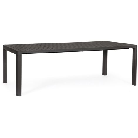 Tavolo allungabile Kiplin struttura in alluminio, da 180/240 x 100 x 77.5 cm -Antracite