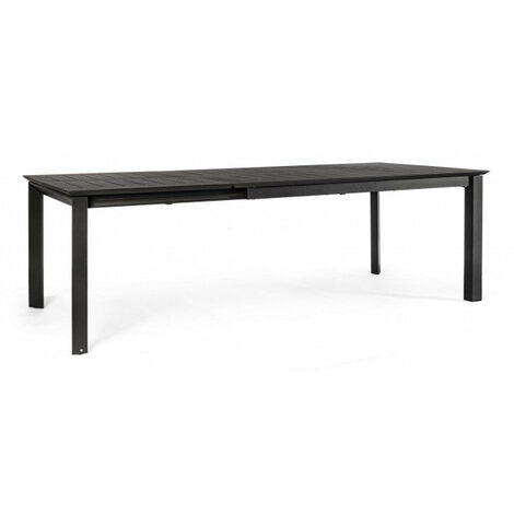Tavolo Allungabile Konnor 160-240x100 cm Antracite in Alluminio