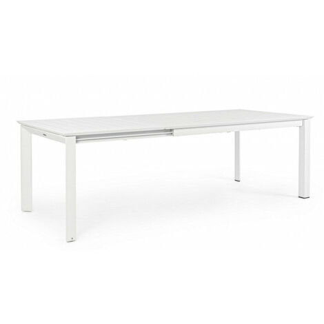 Tavolo Allungabile Konnor 160-240x100 cm Bian in Alluminio
