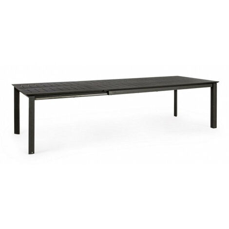 Tavolo Allungabile Konnor 200-300x110 cm Antracite in Alluminio