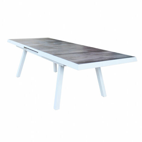 Tavolo Allungabile Seattle 205/265x105x75 h cm in Alluminio Bianco