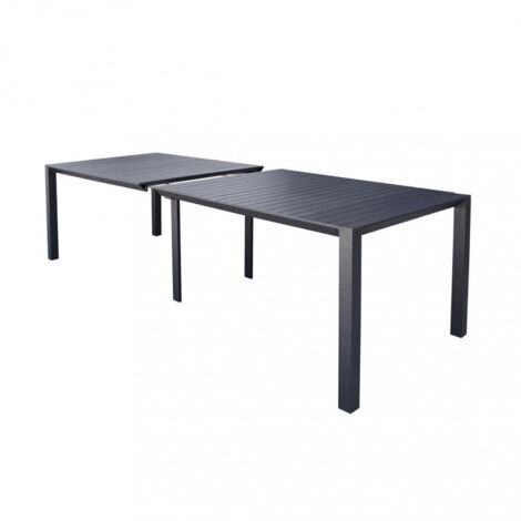 Tavolo allungabile "Tulum" in alluminio dogato 51-260 x 85 cm consolle per giardino e veranda -Antracite / Tavolo