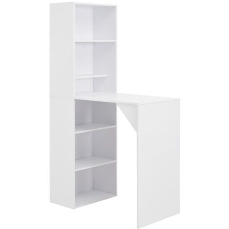 Tavolo alto da bistrot con mobile bianco 200 cm