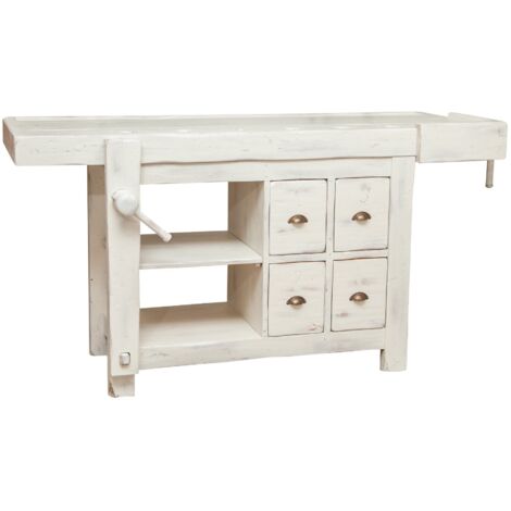 Tavolo alto lavoro 184x92x74 cm Made in Italy Isola cucina piano lavoro legno massello Bancone cucina Piano lavoro cucina legno