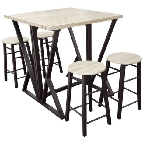 Tavolo Alto Pieghevole + 4 sgabelli - DOCK