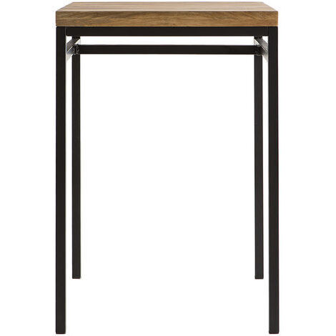 Tavolo alto quadrato in legno di mango e metallo Nero YPSTER