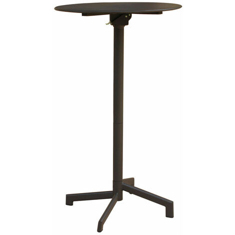 Tavolo Alto Vega Ø60x102 h cm in Acciaio Taupe