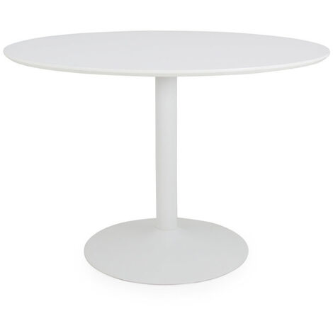 Tavolo AMARCORD bianco in metallo e legno 1 cm.