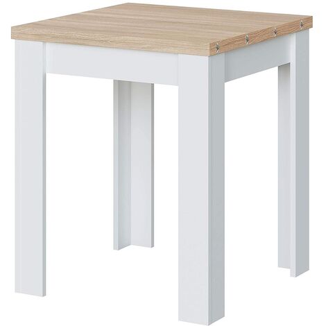 Tavolo apribile pieghevole salvaspazio cucina ausiliario 67 X 67 X 79 cm ROVERE + BIANCO 0F4589A