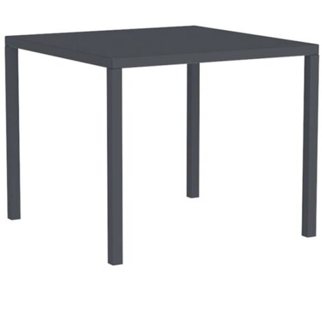 Tavolo autolivellante ed impilabile "Quatris" in acciaio per bar e ristoranti "Made in Italy" -Antracite / 90 x 90 cm