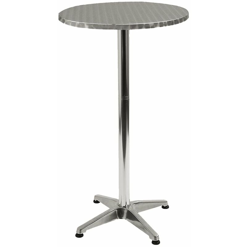 Tavolo Bar alto 110 cm. in alluminio reclinabile Round Up