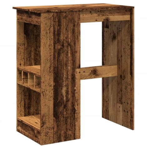 Tavolo Bar con Rastrelliera Antico 90x47,5x103,5 cm Multistrato vidaXL