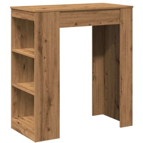 Tavolo Bar con Rastrelliera Rovere 95x47x103,5 cm Multistrato vidaXL