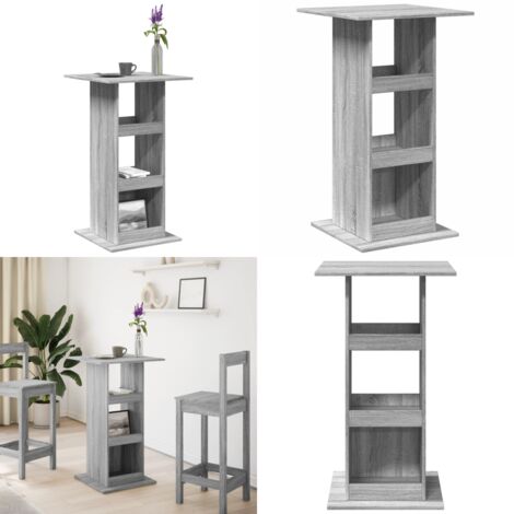 Tavolo Bar Portaoggetti Grigio Sonoma 60x60x102 cm Multistrato - Tavolo da pranzo - Tavolo da cucina