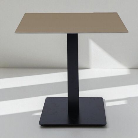 Tavolo bar pub ristorante piano HPL Tortora per esterno 80x80 cm H 74
