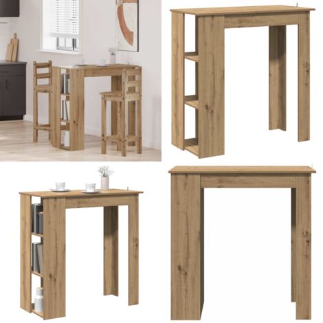 Tavolo Bar Ripiano Rovere Artigianale 102x50x103,5cm Truciolato - Ripiano in truciolato - Tavolo da bistrò
