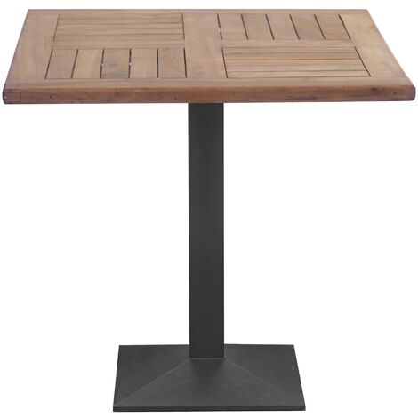 Tavolo Bar, Ristoranti, Giardino Quadrato 70x70 cm in Legno Teak e Ghisa