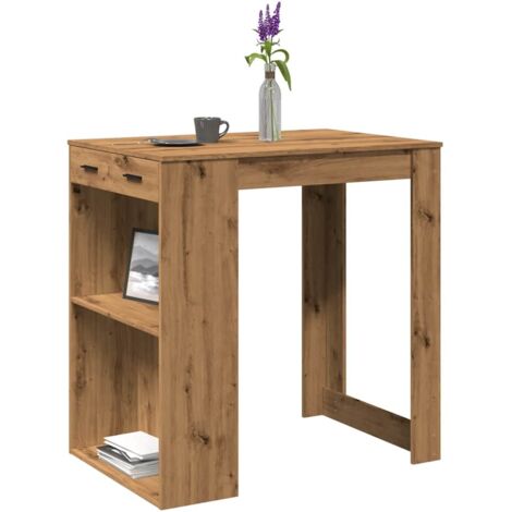 Tavolo Bar Rovere Artigianale 102x70x103,5 cm in Truciolato vidaXL